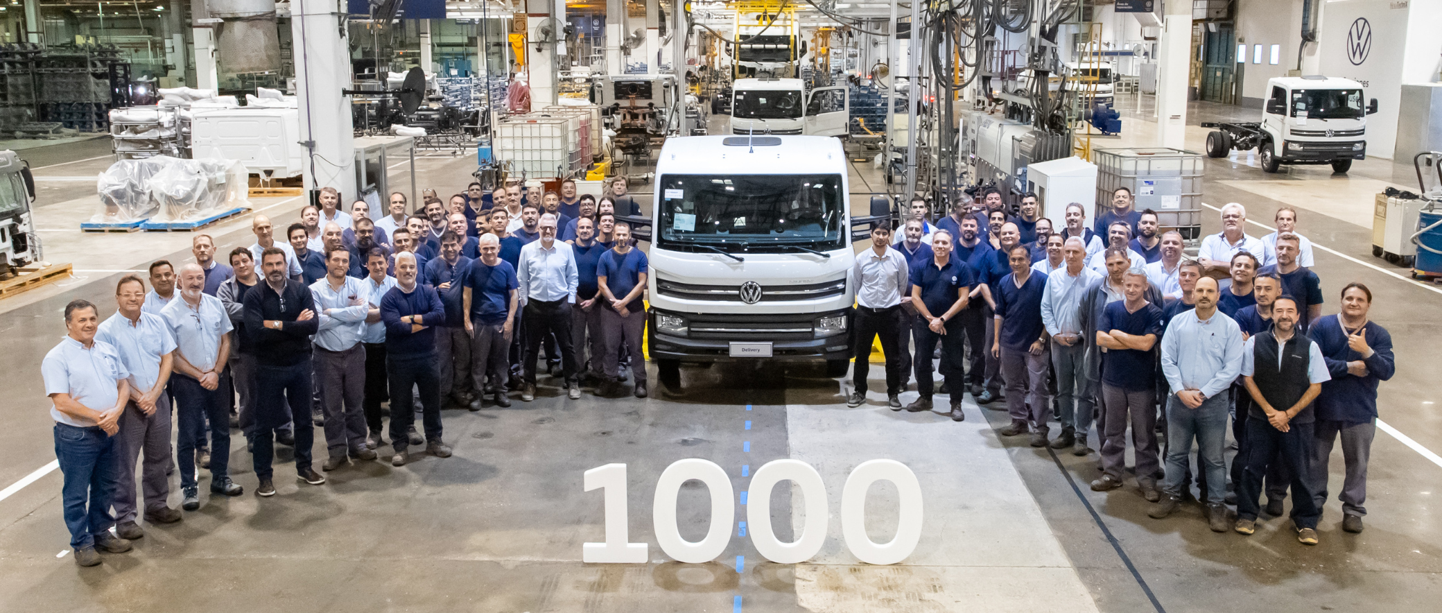 Volkswagen Argentina alcanza la producción de la unidad número 1.000 de camiones y buses.